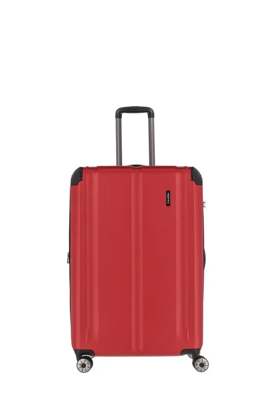 Travelite City Trolley mit 4 Rollen L 77cm EXP 113 Liter - Rot