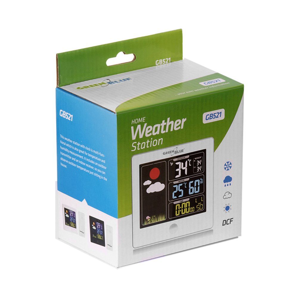 GreenBlue GB521 Funkwetterstation (mit Außensensor; Termomether; Hygrometer; Barometer)