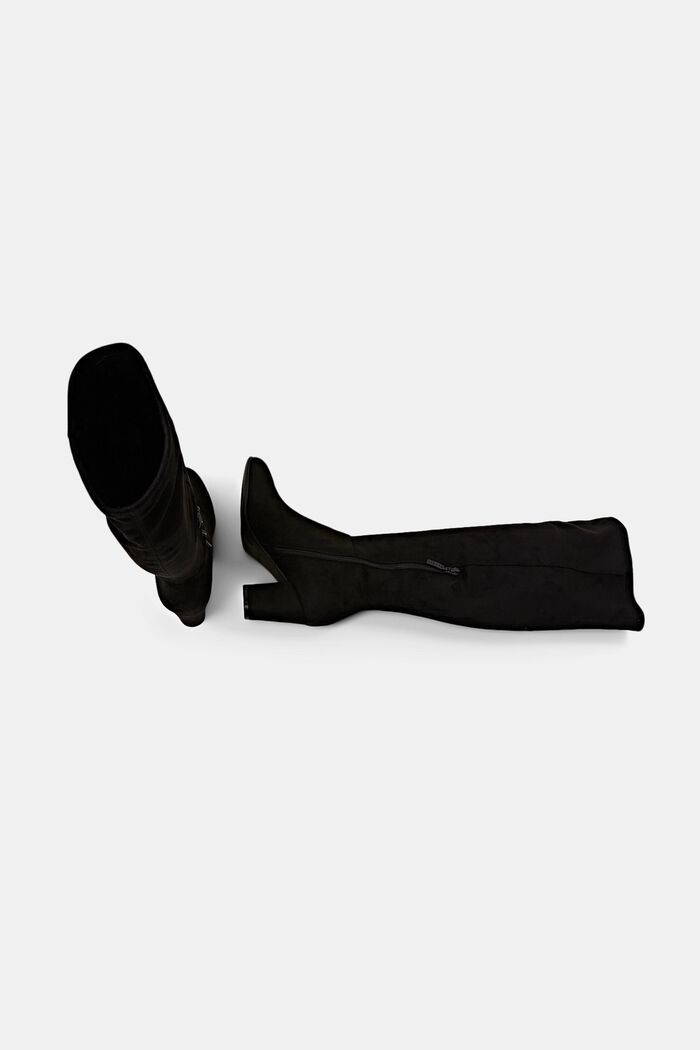 Kniehohe Boots in Wildlederoptik