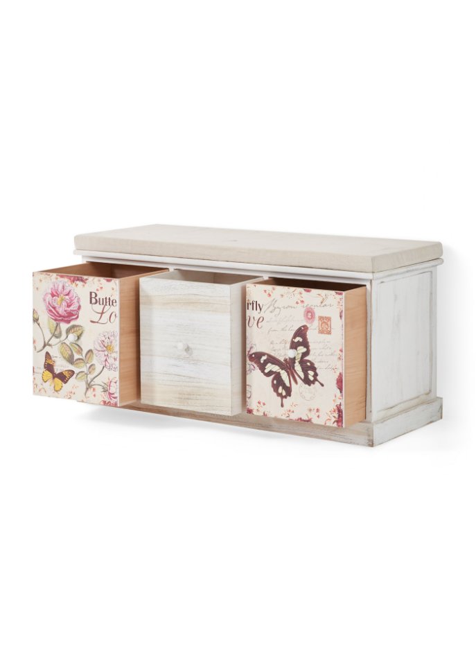 Sitzbank mit Schmetterling-Design