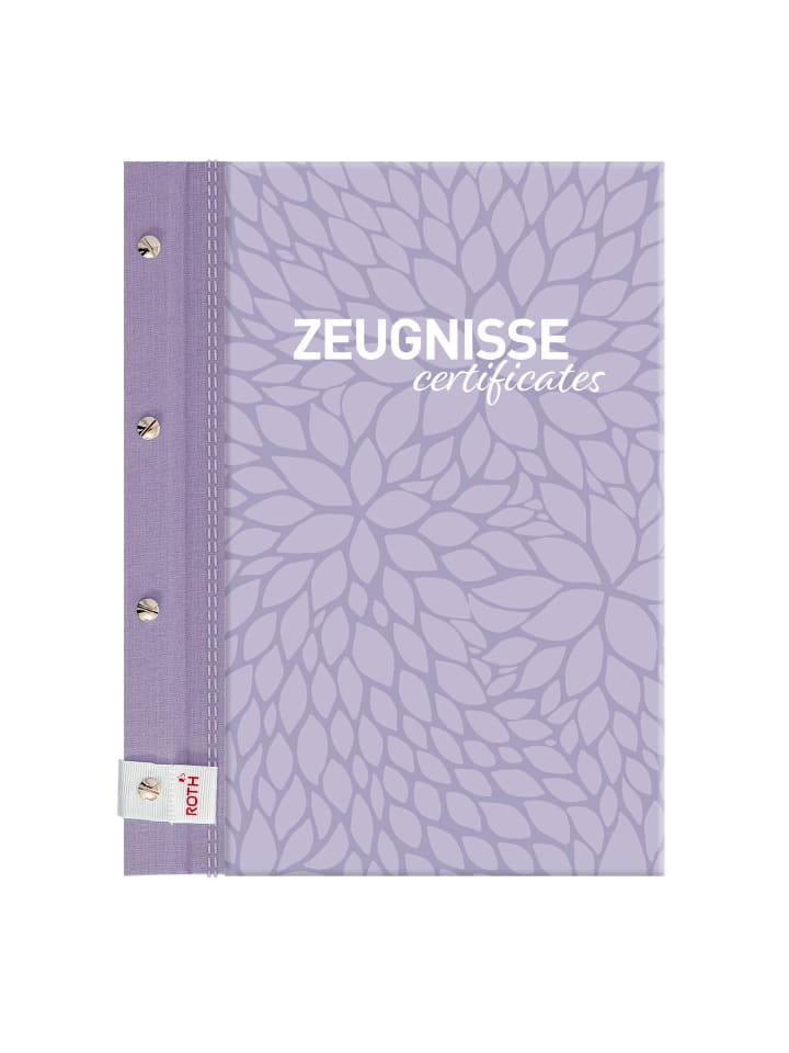 ROTH Zeugnismappe Pattern mit Buchschrauben - Lila Paradise in Lila günstig kaufen onesize