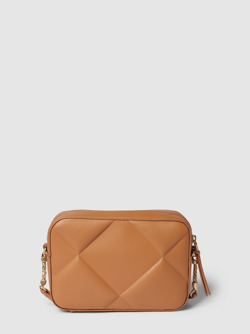 Handtasche in Leder-Optik Modell 'QUILT' in cognac