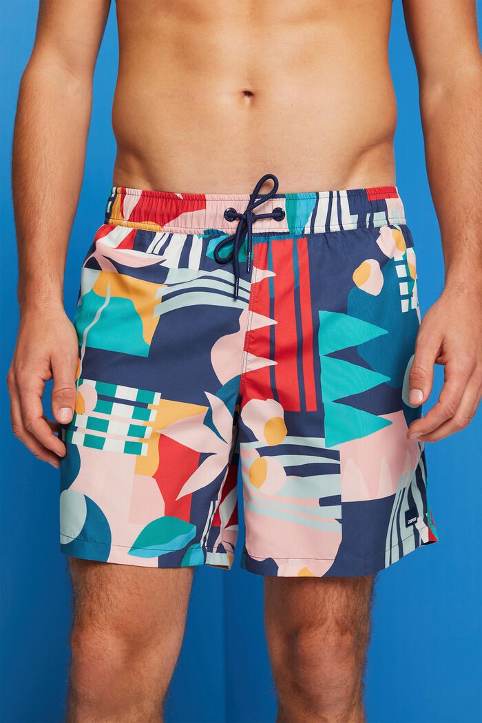 Badeshorts mit Allover-Muster