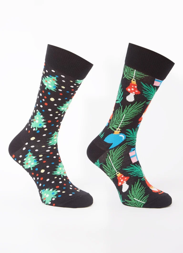 Čarape Happy Socks Holiday Tree s printom u poklon kutiji od 2 komada