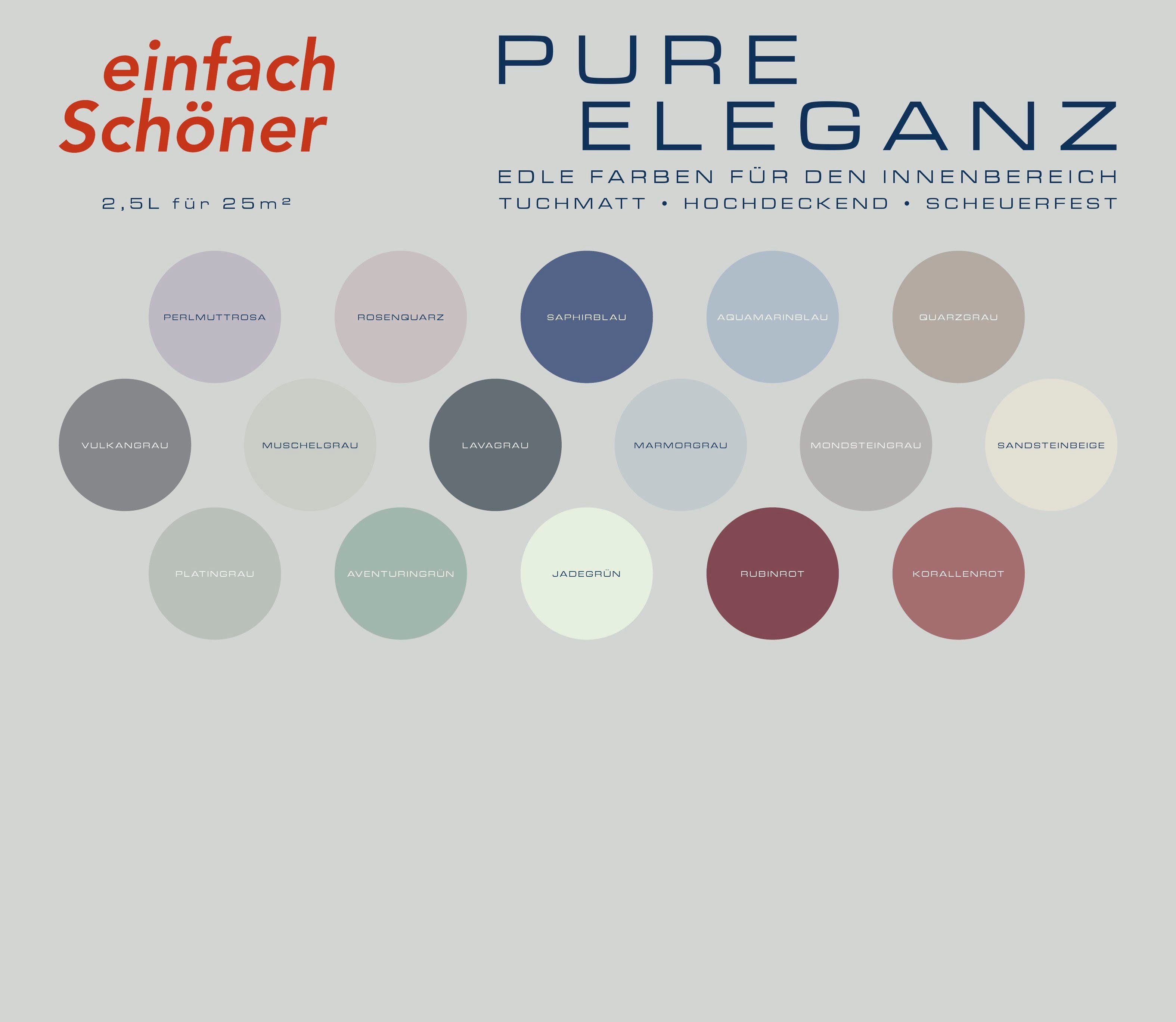 einfach Schöner Farbwelten Wandfarbe einfach Schöner Pure Eleganz, intensive Farbkraft