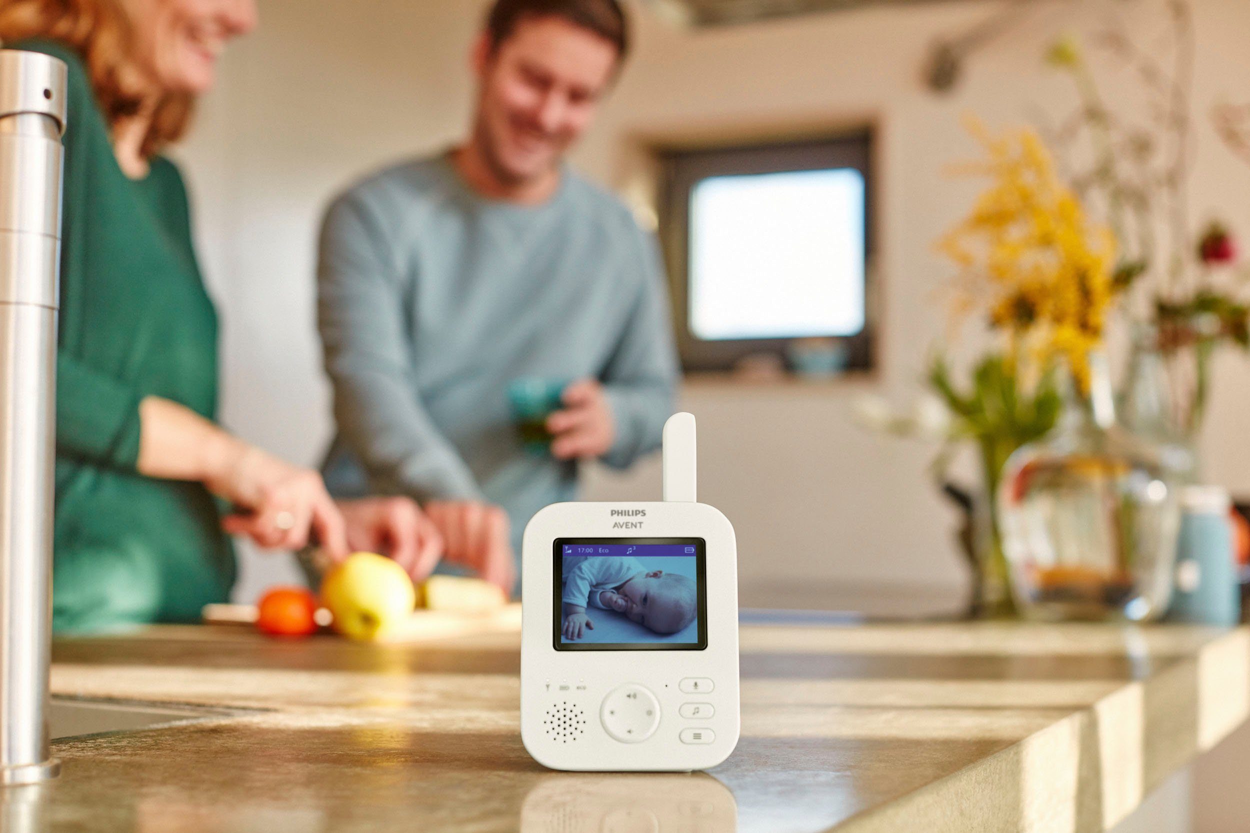 Philips AVENT Babyphone Advanced SCD882/26 Video, mit Farbbildschirm, Reichweite von 300 Metern und Gegensprechfunktion