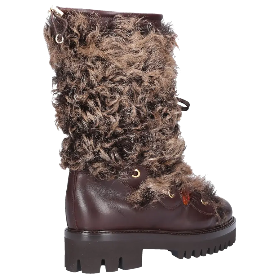 Truman's - Stiefel 9006 Kalbsleder Lammfell braun - braun