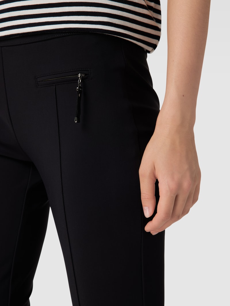 Stretchhose mit Reißverschlusstaschen Modell 'OTTI' in schwarz