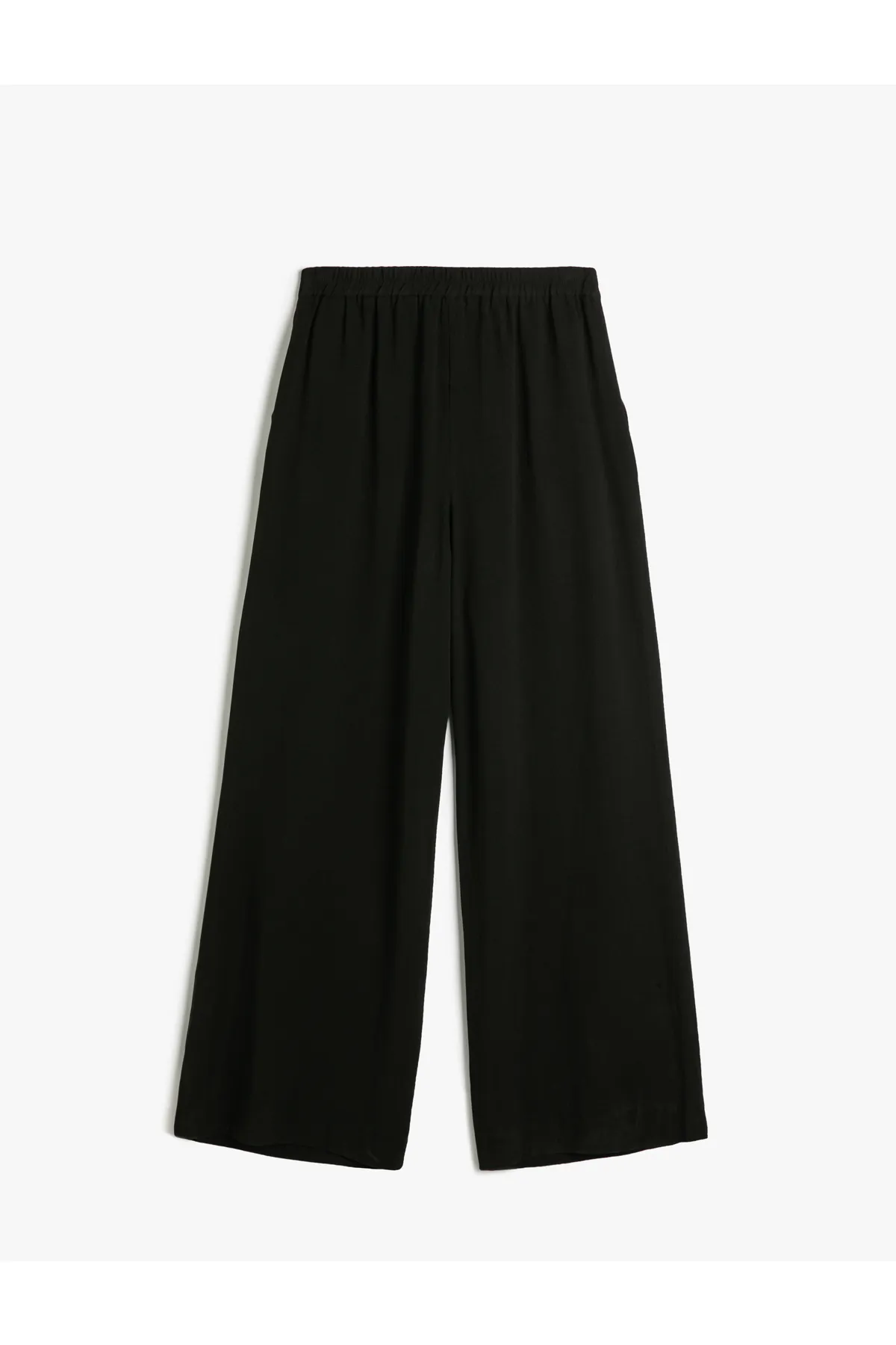 Koton  Hose mit weitem Bein aus Viskose-Leinen-Mischgewebe mit normaler Taille