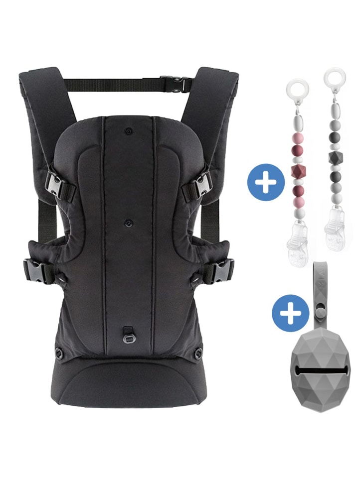 fillikid Babytrage Walk 4in1 inkl. Silikon-Schnullerbox Diamant in schwarz günstig kaufen onesize