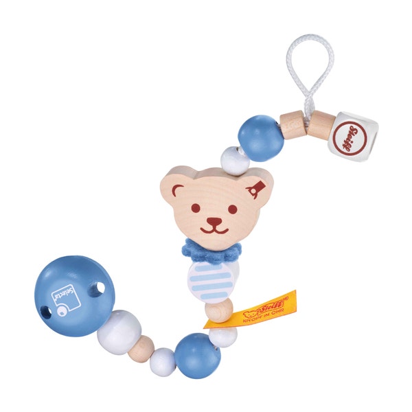Steiff by Selecta® Schnullerkette, 21 cm, mittelblau