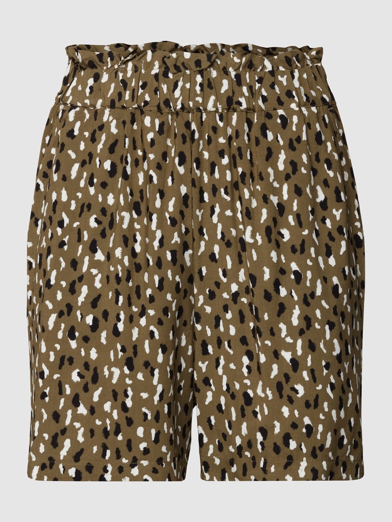 Bermudas mit Allover-Muster in olivgrün