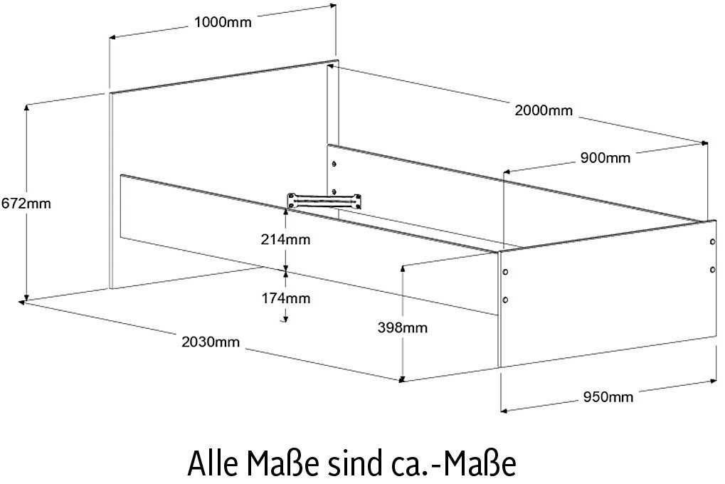 Parisot Jugendzimmer-Set Pirouette, (Set, 6-St)