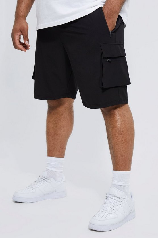Plus Stretch Cargo-Shorts mit elastischem Bund