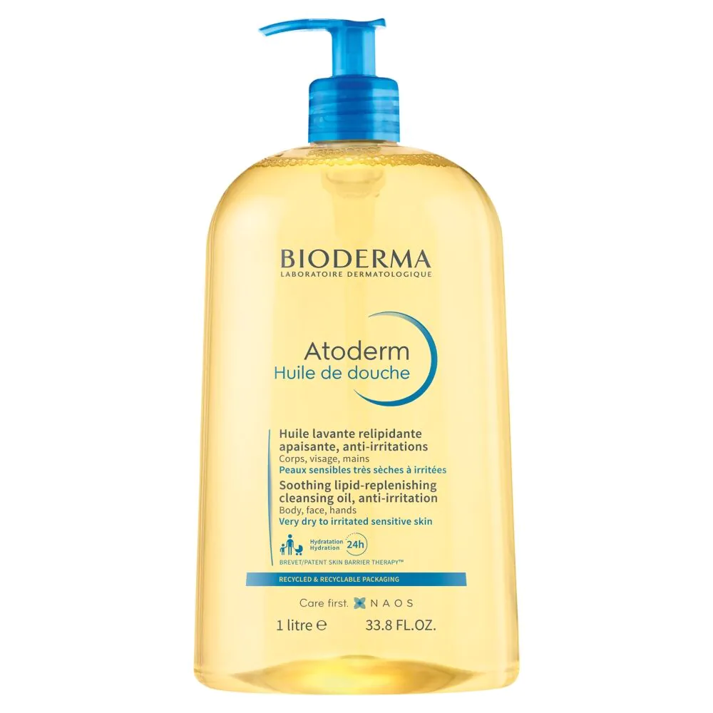 Bioderma Atoderm Huile De Douche Fugtgivende Badeolie, 1000 ml