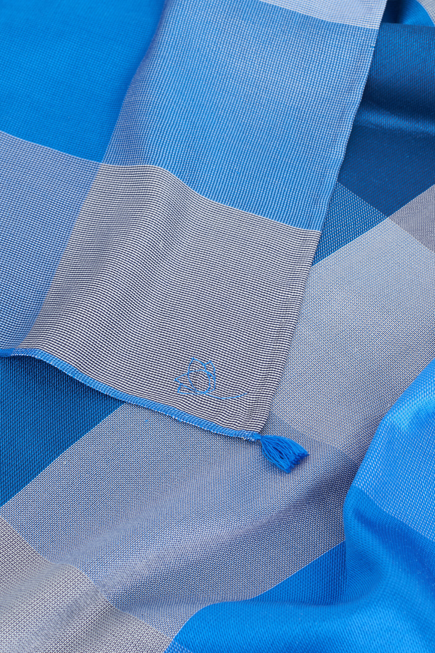 foulard mekong bleu roi femme