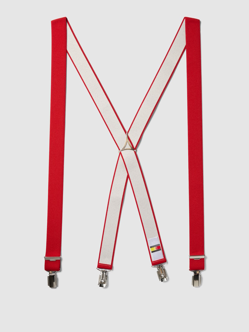 Hosenträger in X-Form in rot
