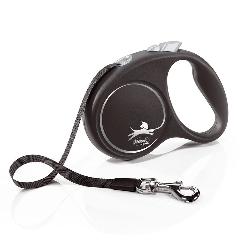 flexi Black Design Gurt-Leine schwarz - 5 m