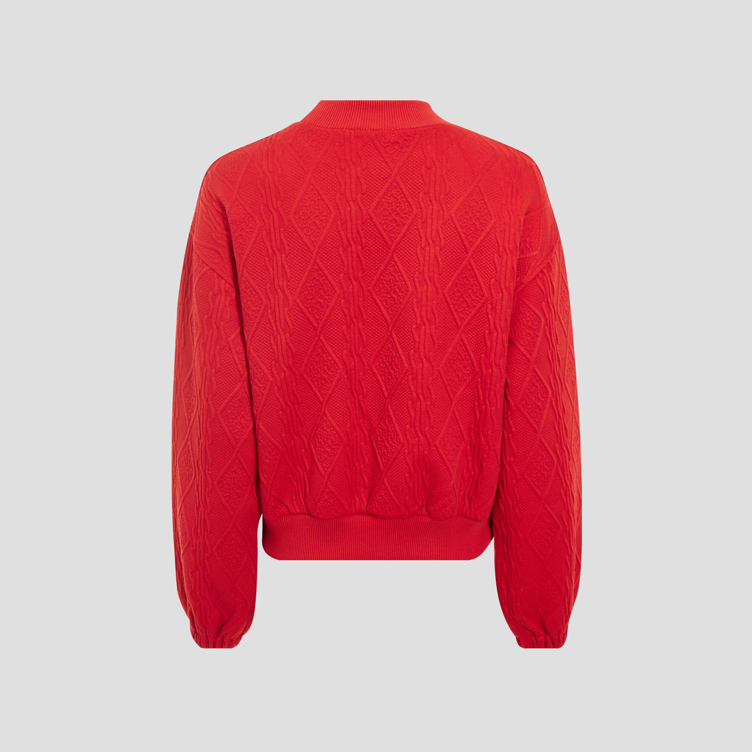 Sweat avec col montant rouge femme | Cache Cache