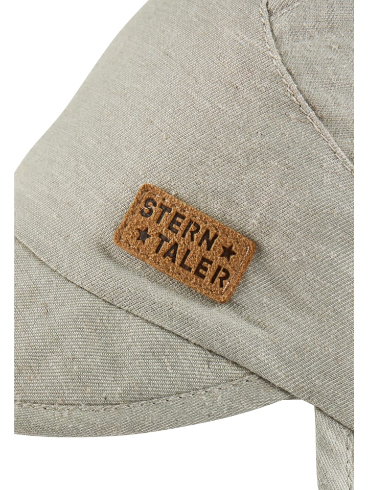 Sterntaler Schirmmütze mit Nackenschutz melange in mittelgrün günstig kaufen