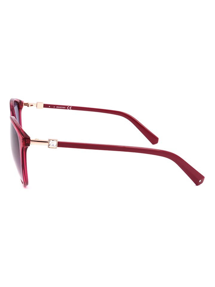 Swarovski Damen-Sonnenbrille in Rot/ Blau günstig kaufen 58
