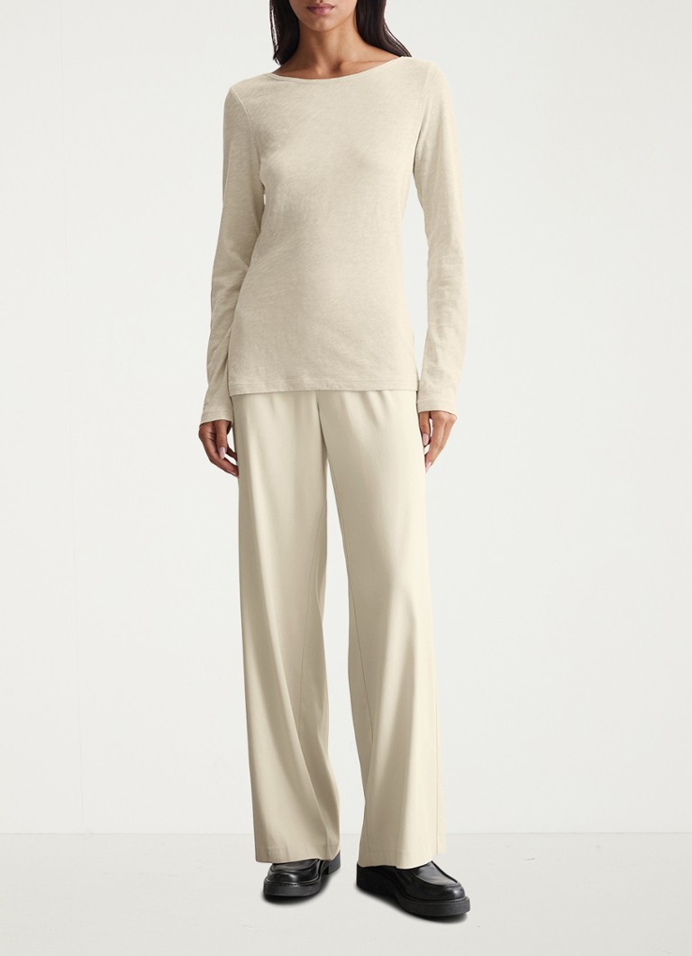 Marc O'Polo organic cotton long-sleeved shirt with boat neckline