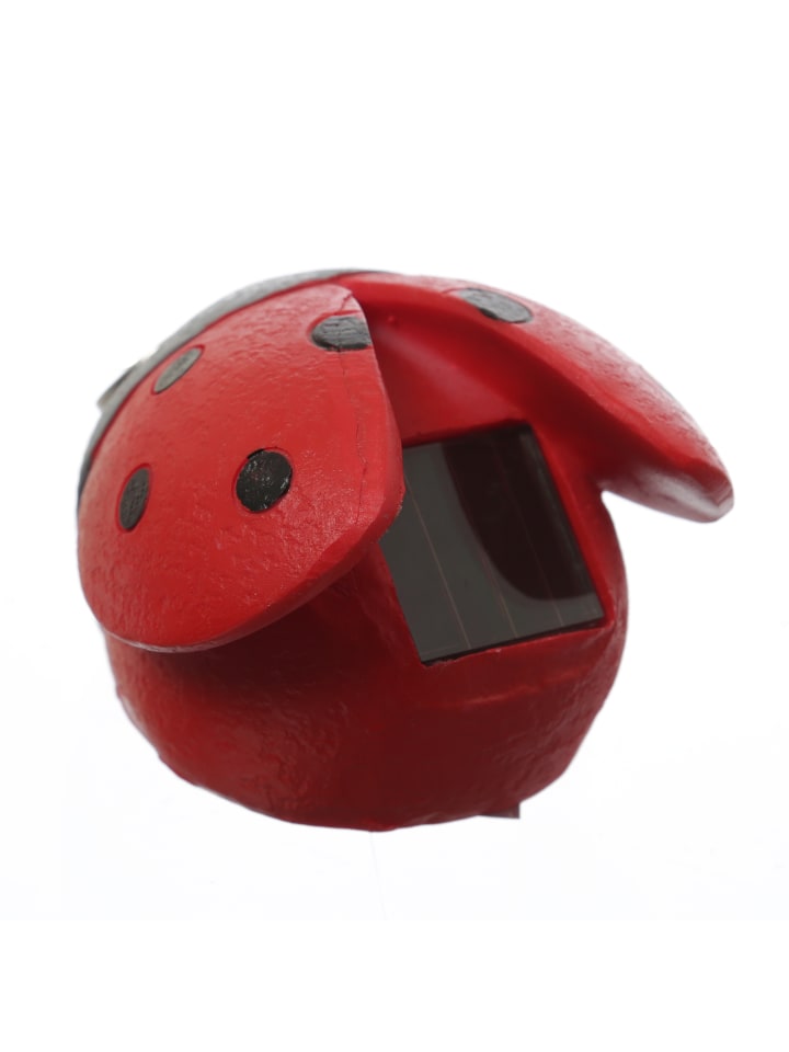 MARELIDA 2x LED Solar Marienkäfer Gartenfigur D: 9cm in rot günstig kaufen onesize