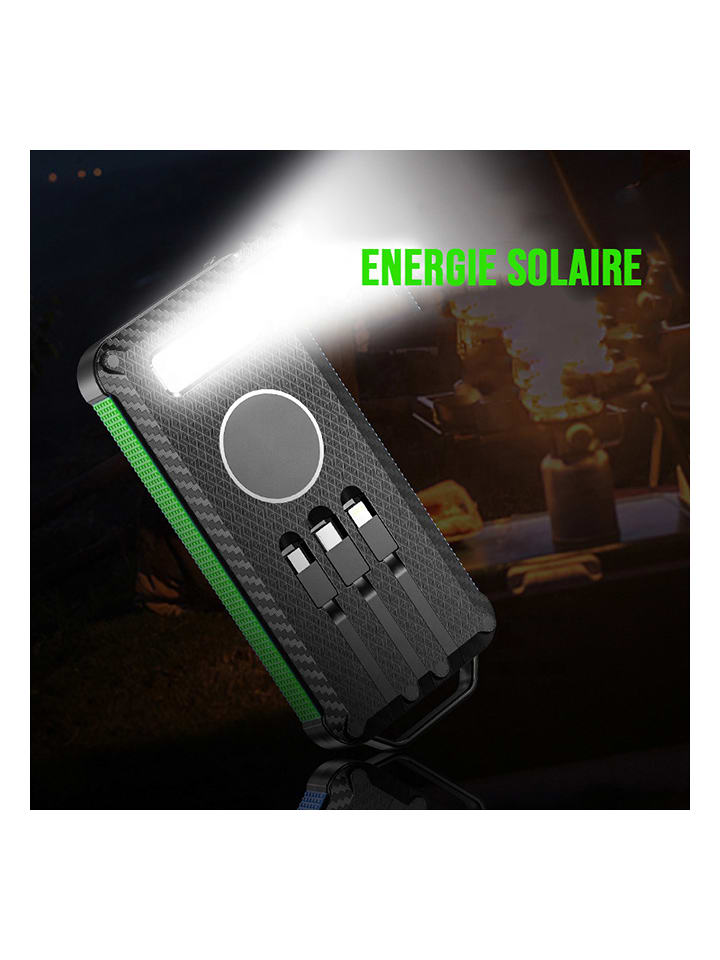 SmartCase Solar-Powerbank in Schwarz/ Grün - 20.000 mAh günstig kaufen onesize
