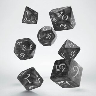 Classic RPG Smoky & white Dice Set (7)
