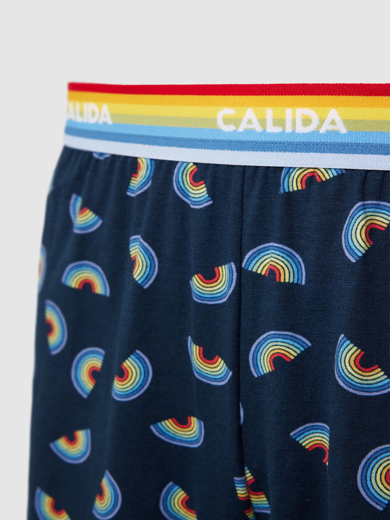 Boxershorts mit Allover-Muster in dunkelblau
