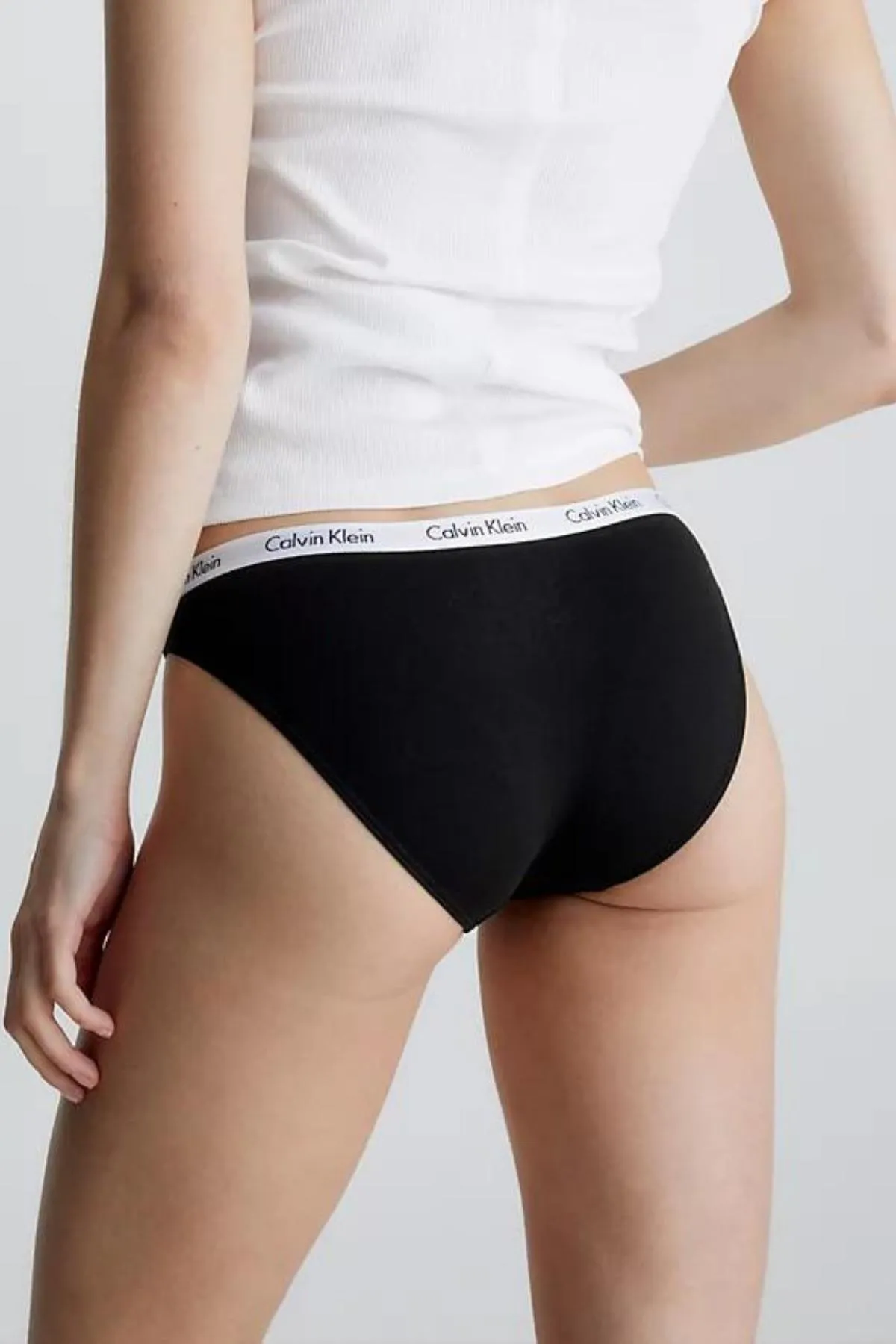 Calvin Klein  Damen Calvin Klein Signed Elastic Band Weiß-Schwarz-Lila Höschen 000Qd3588e-Hvn