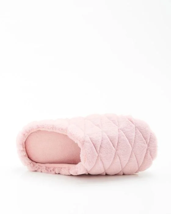 Mules à mémoire de forme, toucher peluche