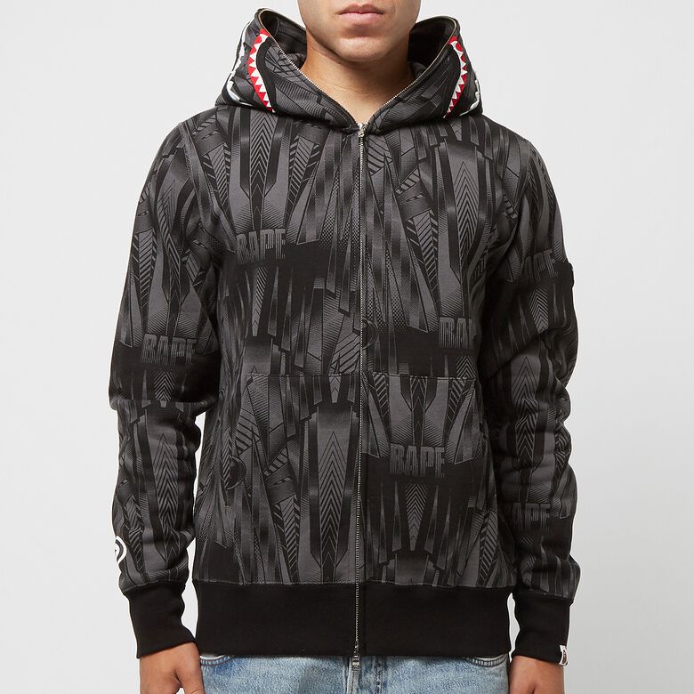 A Bathing Ape Bape Speed Racer Shark Full Zip Hoodie Black