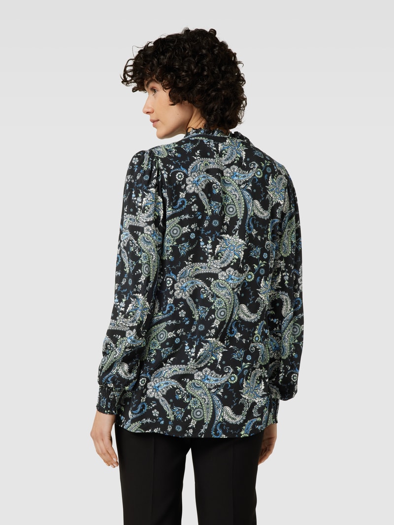 Bluse mit Paisley-Muster Modell 'Alma' in hellblau
