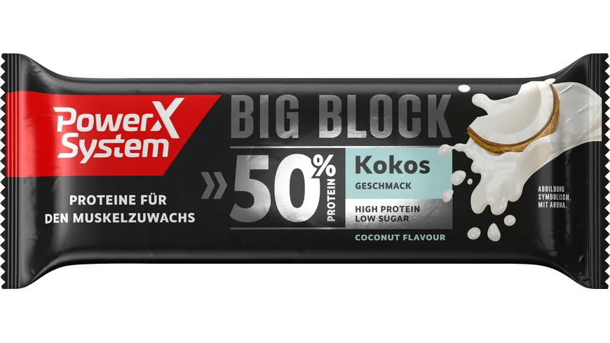 Power System Proteinriegel Big Block Kokos 100 g