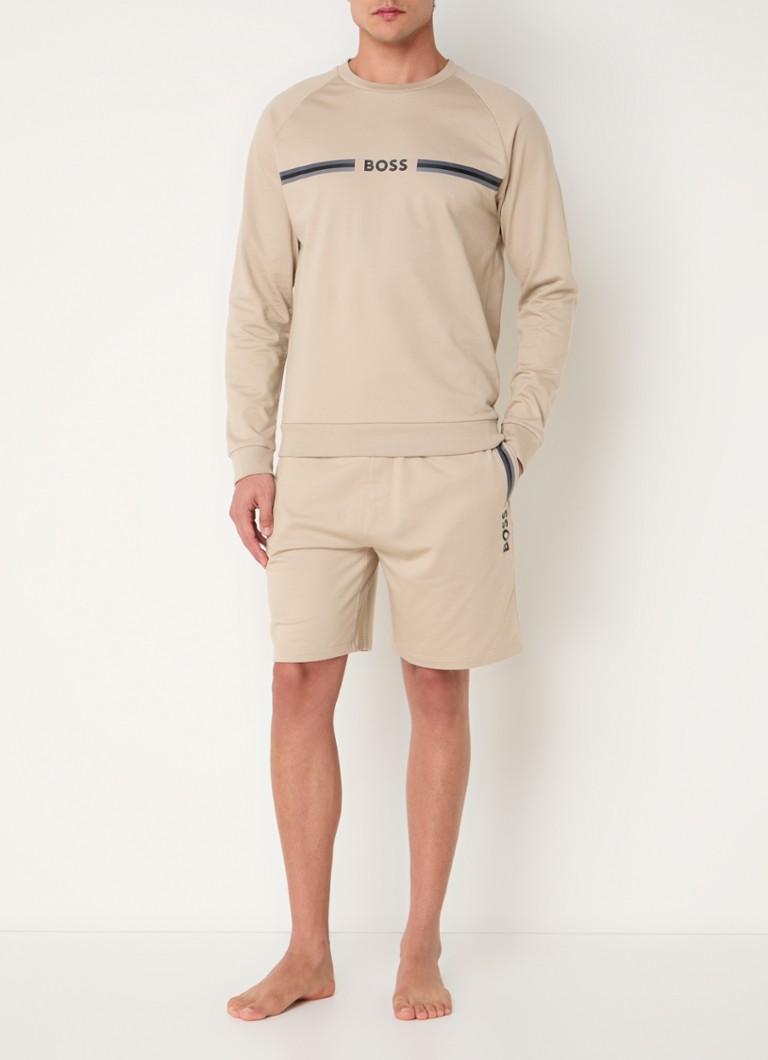 HUGO BOSS Authentic lounge sweater with logo print