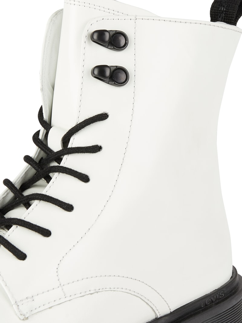Boots aus Leder Modell 'Bria' in weiß