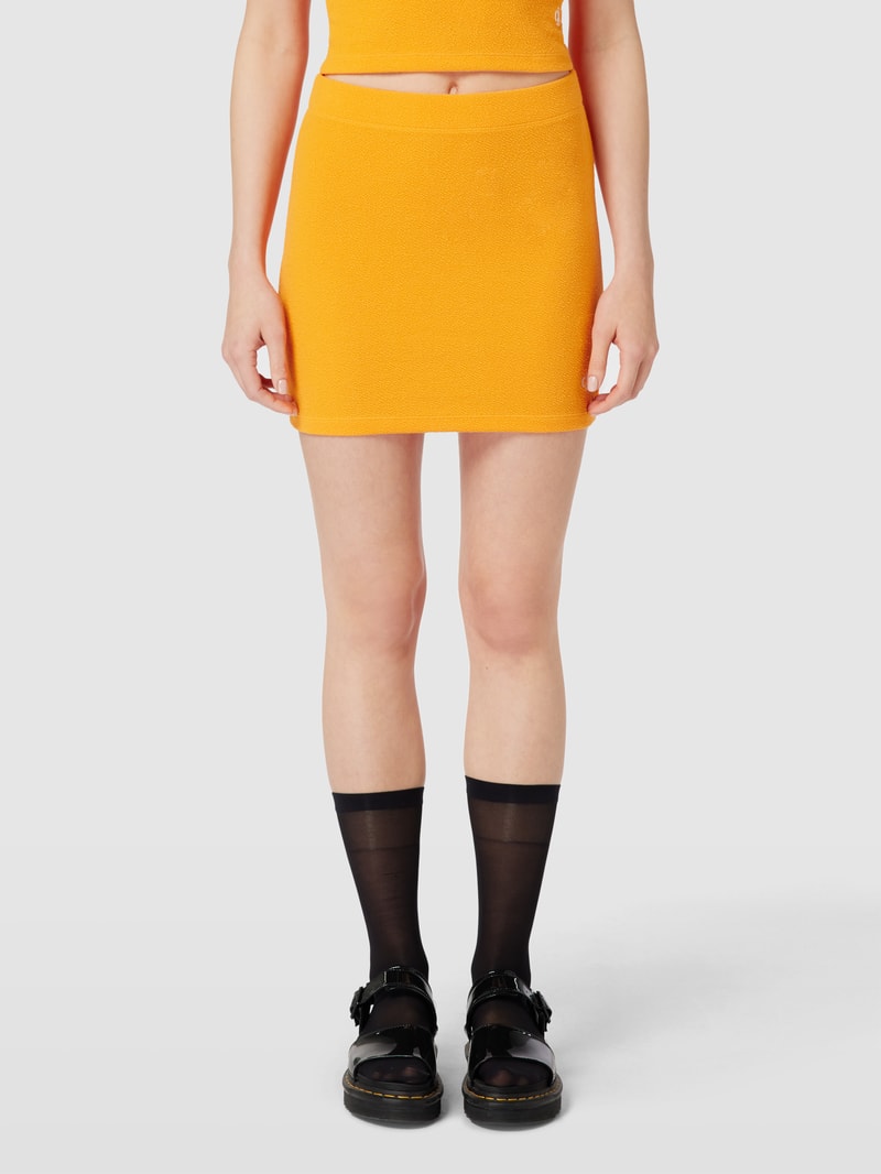 Minirock mit Label-Stitching Modell 'SLUB' in orange