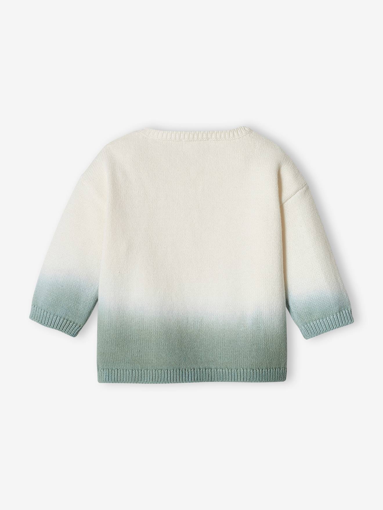 Pull bébé tie and dye écru