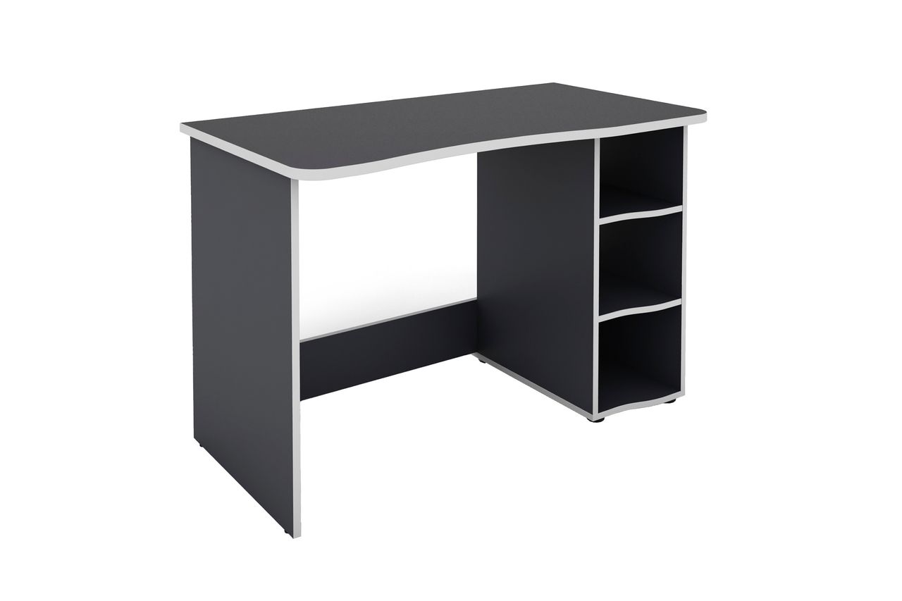 byLiving NEO Schreibtisch, Breite 110 cm, anthrazit, Kanten weiß