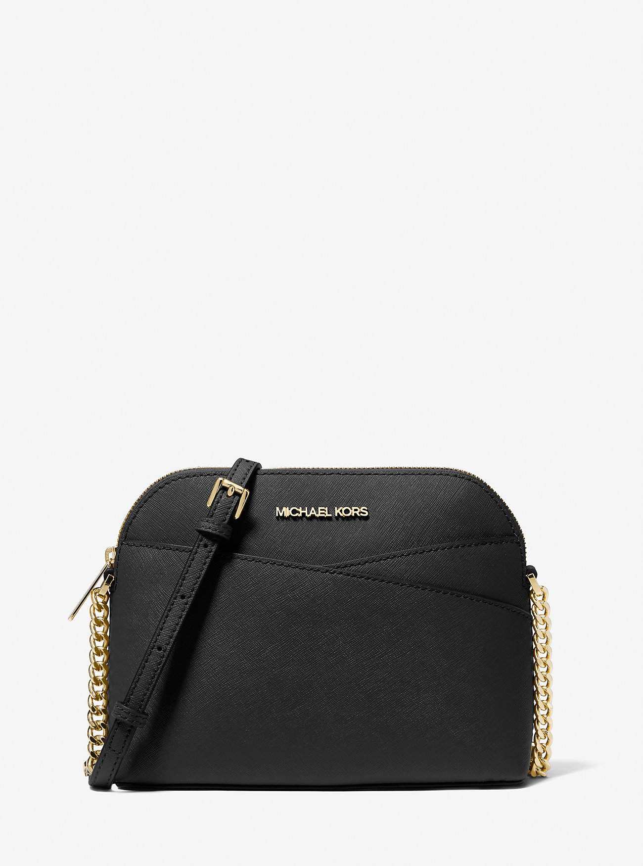 Jet Set Travel Medium Dome Crossbody Bag - BLACK
