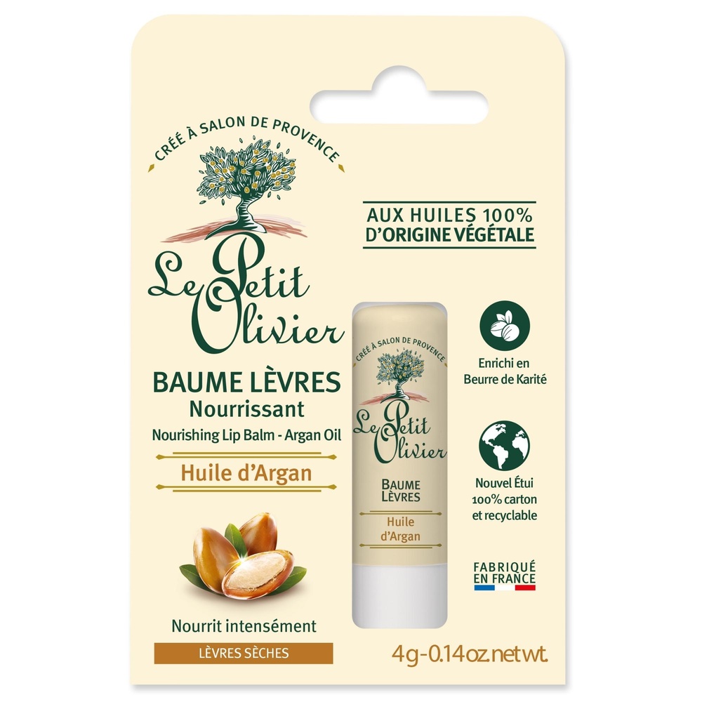 le petit olivier Baume Lèvres Nourrissant Huile d'Argan Baume Lèvres - Lèvres Sèches