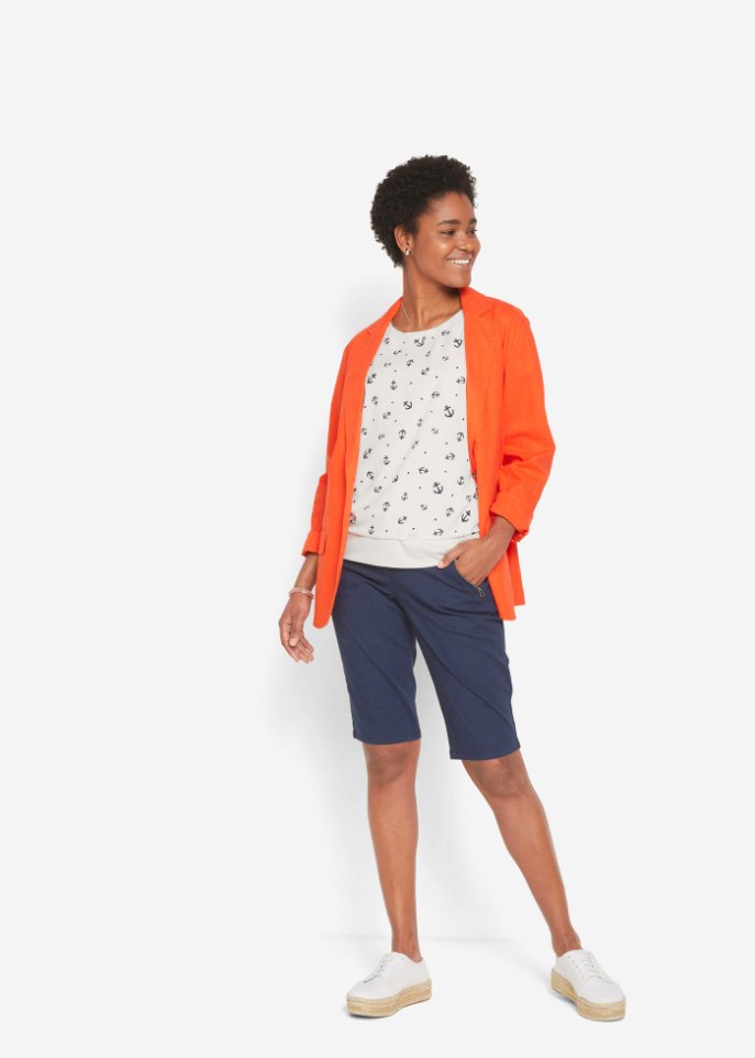 Georgette-Bluse, kurzarm