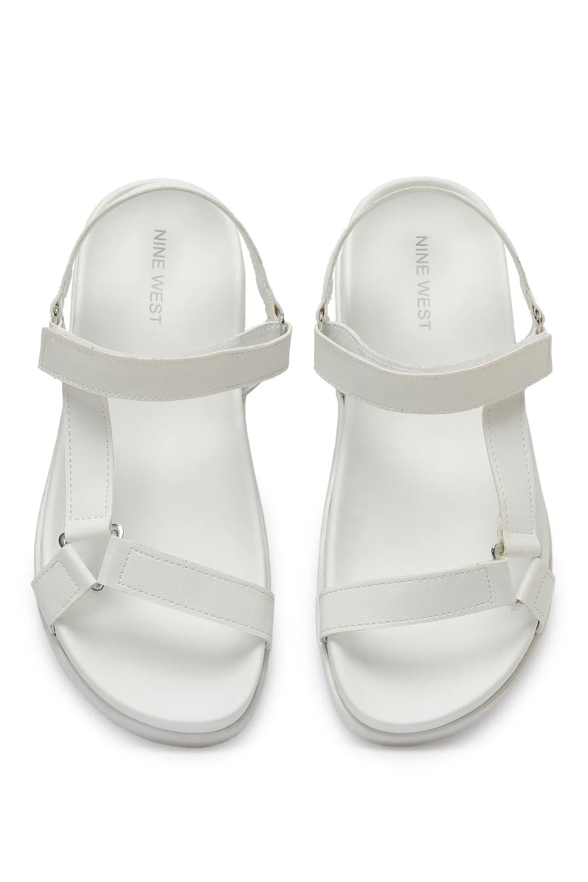 Nine West  RESTE 3FX Weiße Damen-Sandalen mit dicker Sohle
