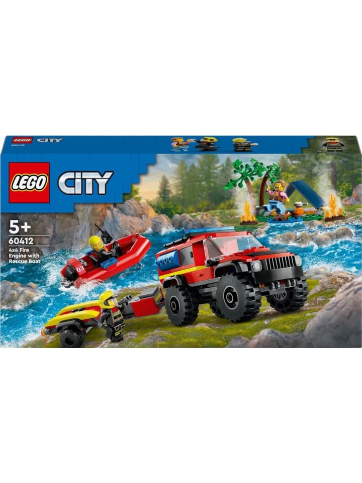 LEGO City Feuerwehrgeländewagen mit Rettungsboot in Mehrfarbig ab 5 Jahre günstig kaufen onesize
