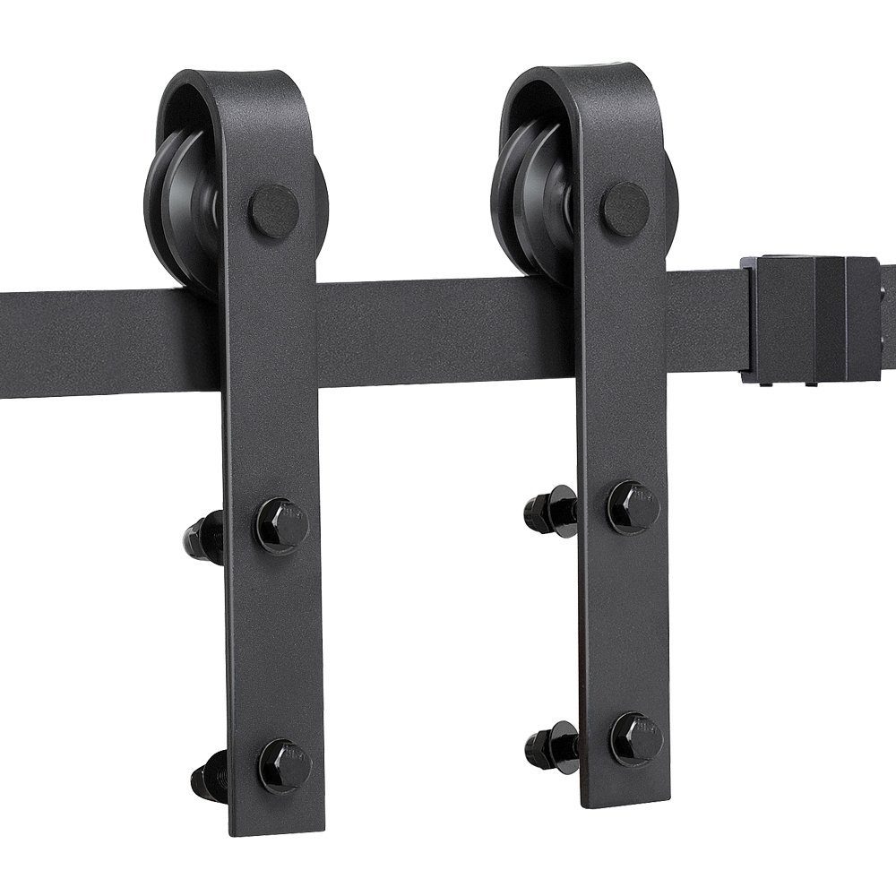 Yaheetech Schiebetür, 200/244 cm Schiebetürbeschlag Set Laufschienen