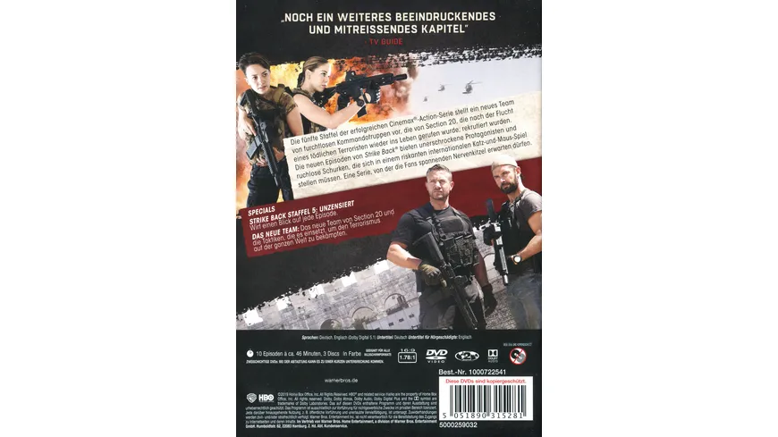 Strike Back - Staffel 5  [3 DVDs]