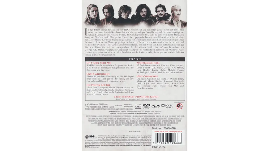Game of Thrones - Staffel 3  [5 DVDs]