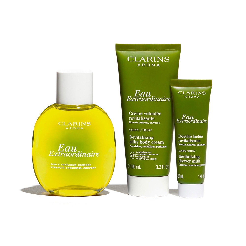 Clarins Coffret Eau Extraordinaire Rituel Revitalisant Coffret Noël Soin corps : Force, Fraîcheur, Confort