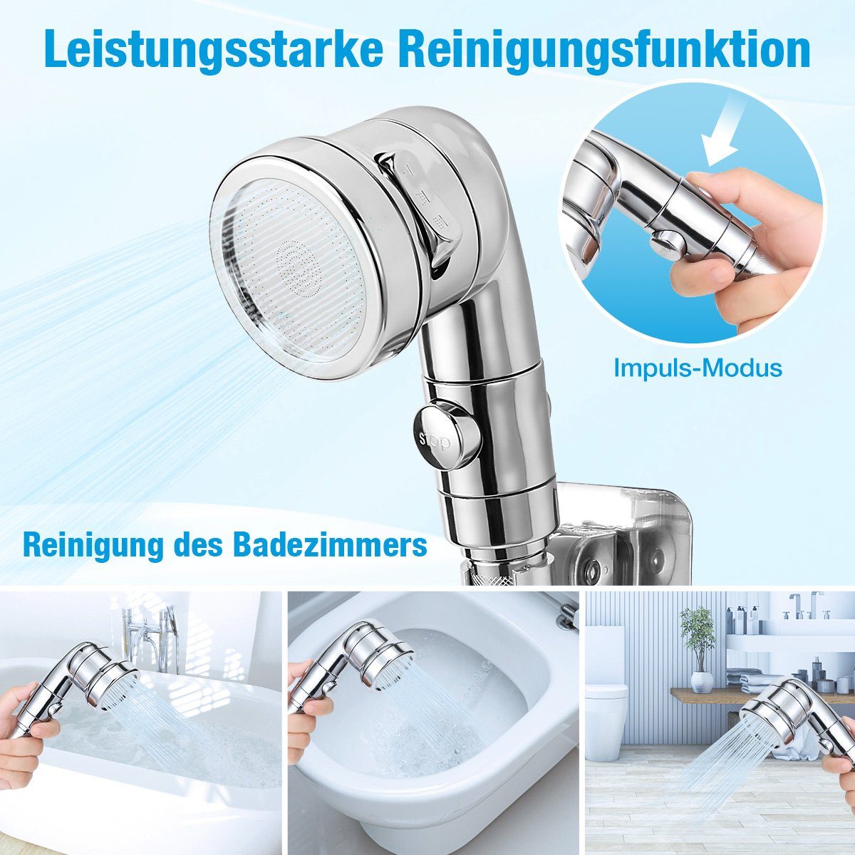 Housmile Bidetarmatur Bidet-Handbrause für Toilette Sprayer Edelstahl Sprüher (1-St) Komplett Bidet Set für WC